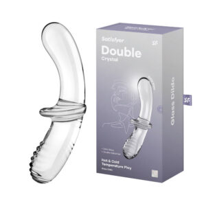 Satisfyer Double Crystal Dual Ended Glass Dildo Clear 4061504045665 Multiview.jpg