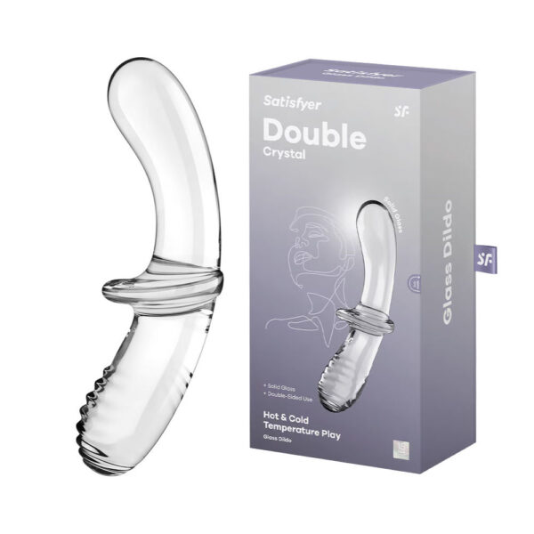 Satisfyer Double Crystal Dual Ended Glass Dildo Clear 4061504045665 Multiview.jpg