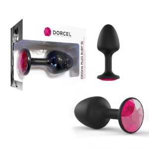 Dorcel Ruby Rolling Weight Geisha Anal Plug XL Extra Large Black Ruby Pink 6071335 3700436071335 Multiview.jpg