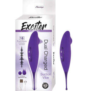 NASS Toys Exciter Dual Charged Suction Vibe Clitoral Stimulator Purple NASS3030 782631303001 Multiview.jpg