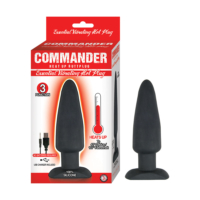 Nass Toys – Commander Silicone Rechargeable Warming Butt Plug Large (Black)
