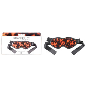 Sportsheets Sincerely Amber Tortoiseshell Pattern Blindfold Sincerely Amber Black SS52108 646709521080 Multiview.jpg