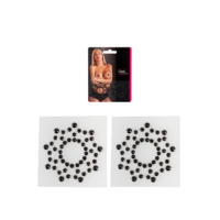 Cottelli – Black Beaded Nipple Sticker Pasties (Black)