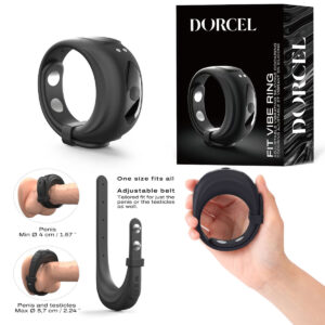 Dorcel Fit Vibe Ring Adjustable Silicone Vibrating Cock Ring Black 6073230 3700436073230 Multiview.jpg