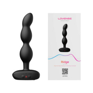 Lovense Ridge App Controlled Vibrating and Rotating Anal Beads Black LV43014 6972677430142 Multiview.jpg