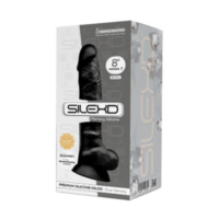 Silexd – Model 1 Dual Density 8″ Dong with Balls (Black)